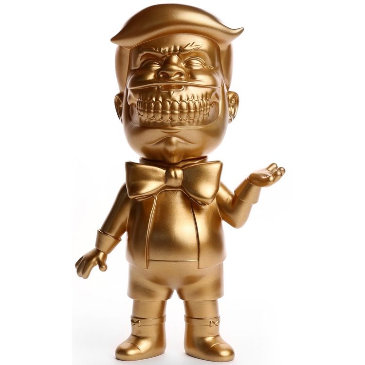 Gold Donald T Rich Grin by Ron English