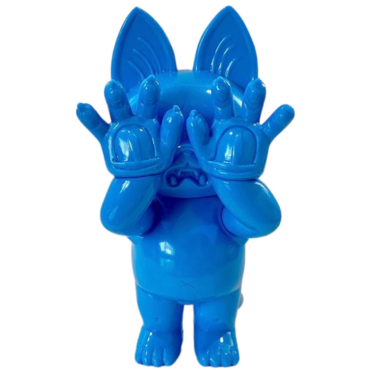 Unpainted Blue Hell's Cat Onigiri by Grape Brain