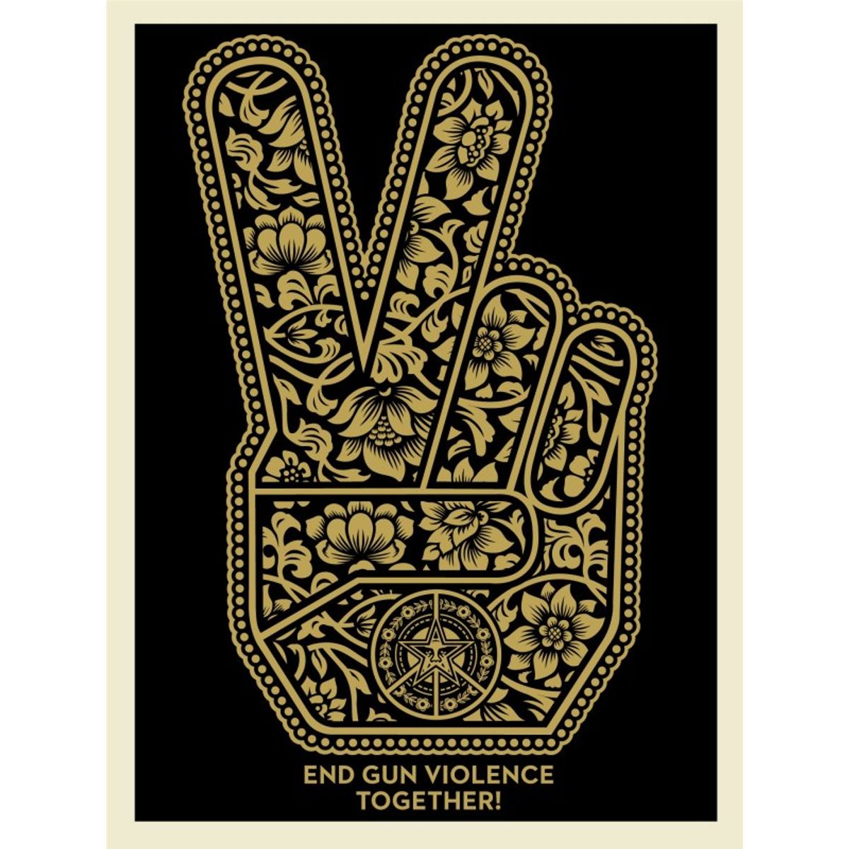 End Gun Violence Together Peace Fingers