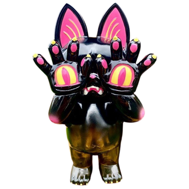 Black & Pink Hell's Cat Onigiri by Grape Brain