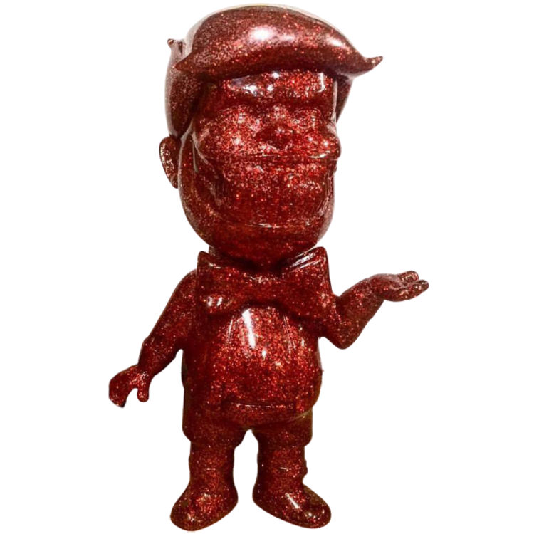 Red Glitter Donald T Rich Grin by Ron English