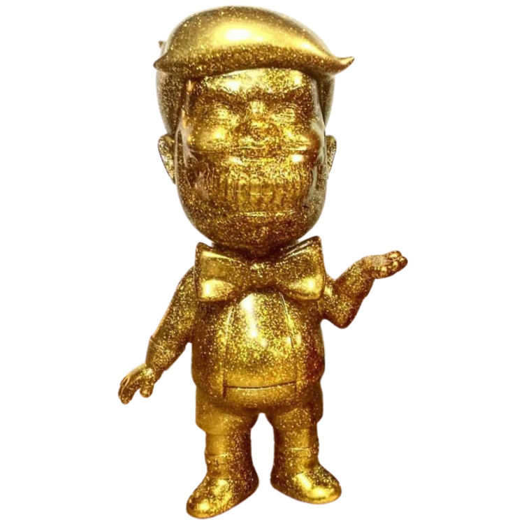 Gold Glitter Donald T Rich Grin by Ron English