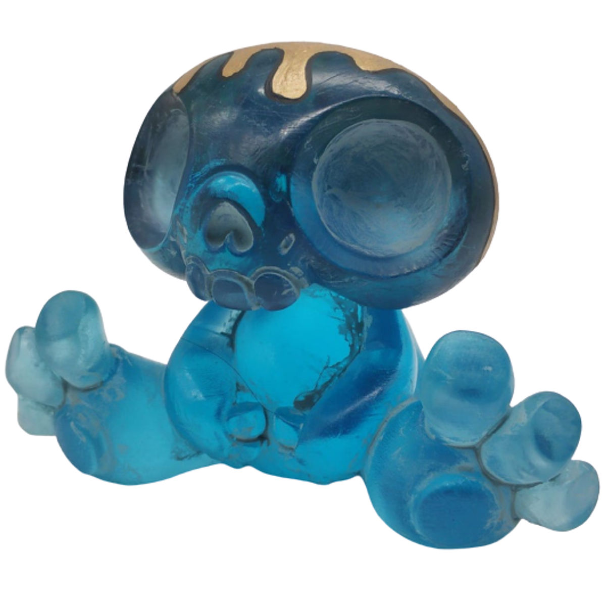 Blue Old Baby Skull