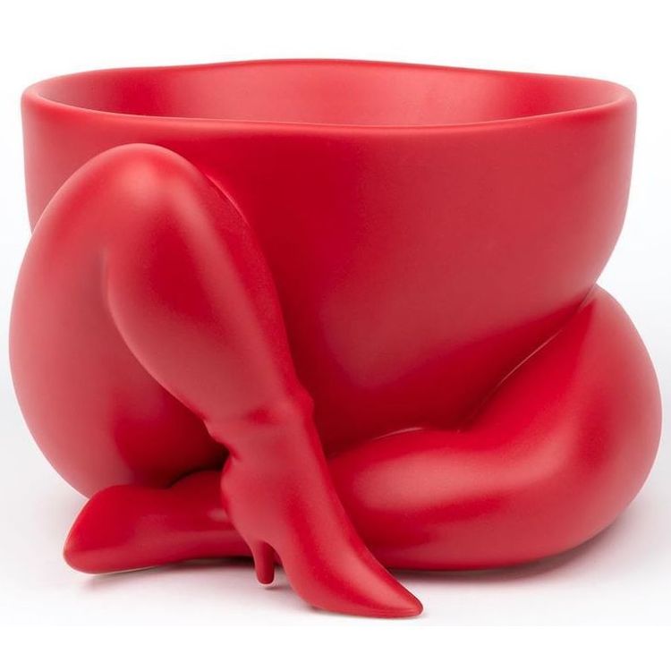 Red High Heeled Two Legged Planter by Parra