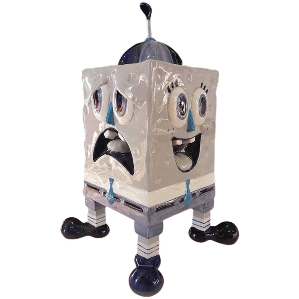 Blue & White Sponge Boy