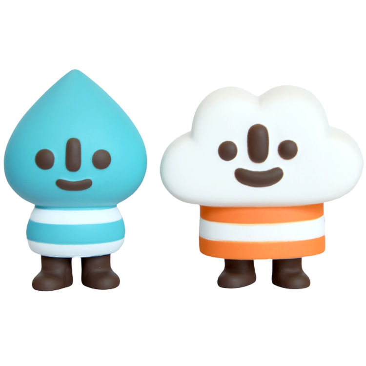 Aki Smiles Mr. White Cloud & Little Raindrop by Akinori Oishi
