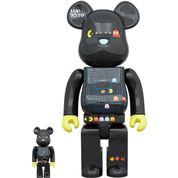 100% + 400% Pac-Man Bearbrick (Set) by Anna Sui