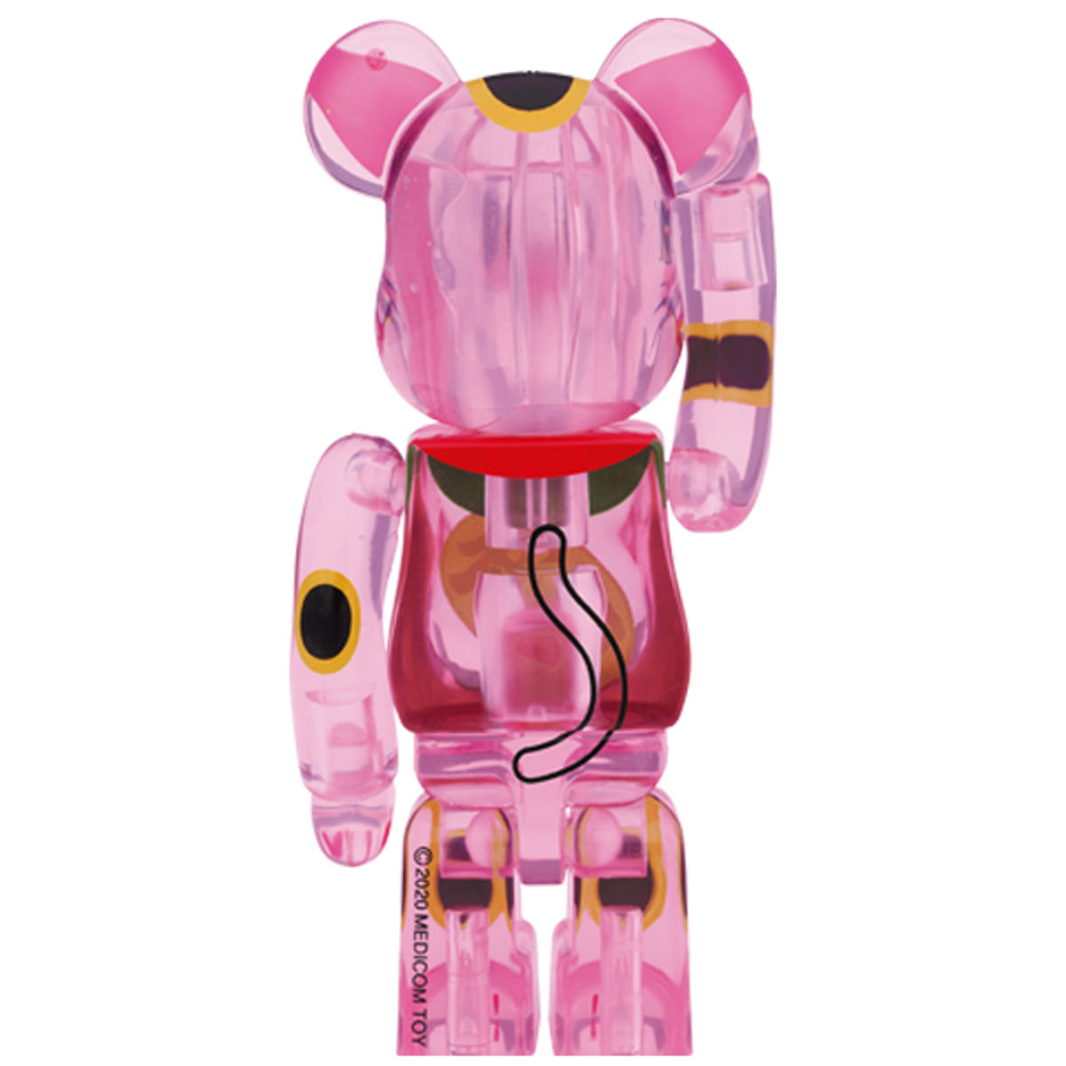 100% Clear Pink Maneki Neko Be@rbrick