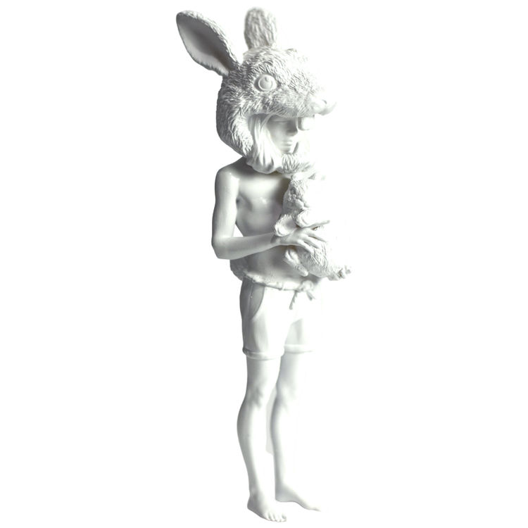 Gloss White Two Rabbits by Nate Frizzell