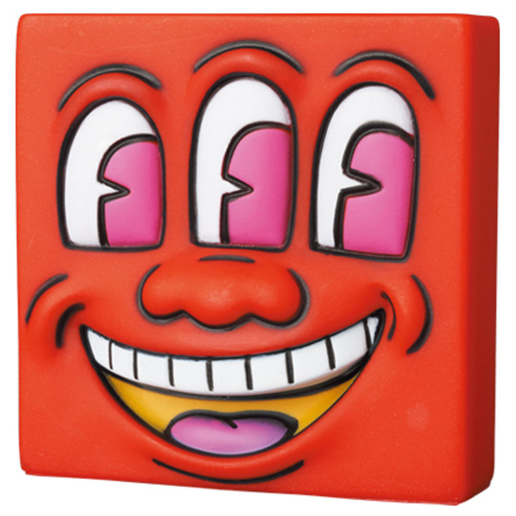 Orange Three Eyed Smiling Face Mini VCD by Keith Haring