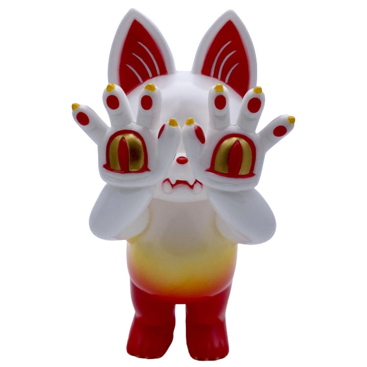 Red Flame Hell's Cat Onigiri (Strange Cat Toys Exclusive) by Grape Brain