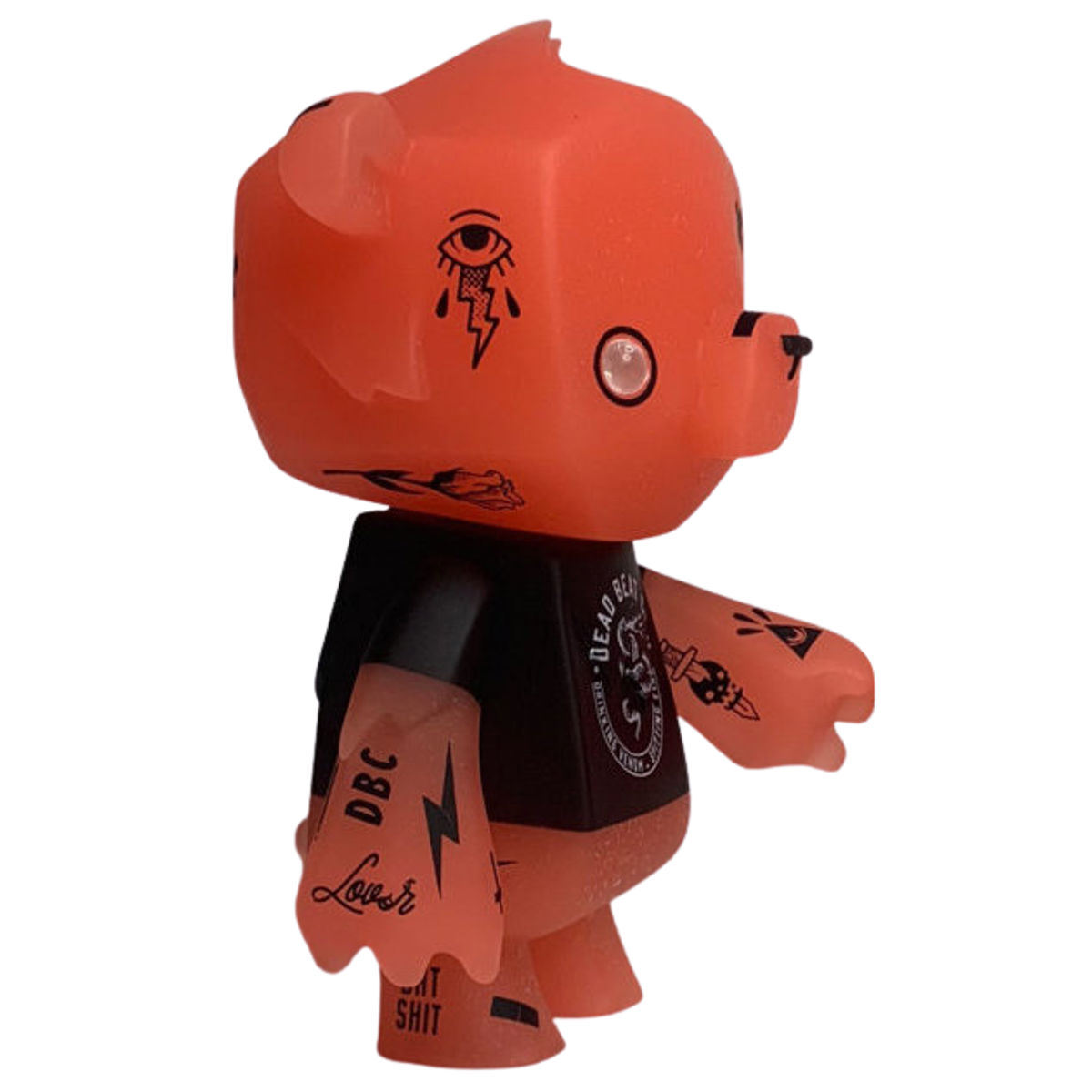 Red Neon Kuma Bear (Black Shirt)
