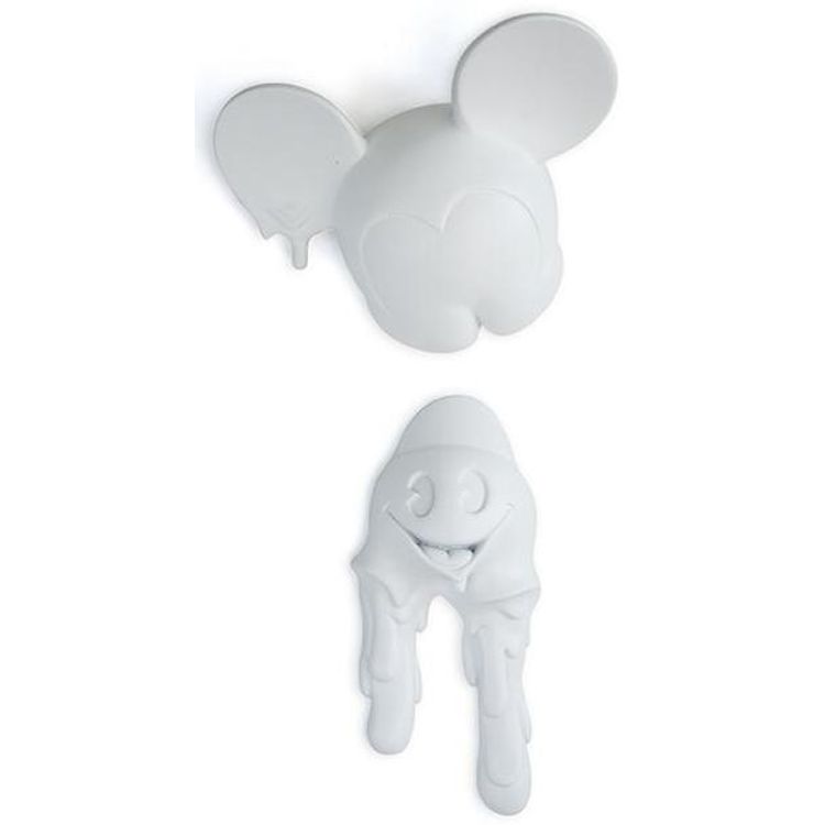 Matte White Melting Freaky Mouse by Fidia Falaschetti