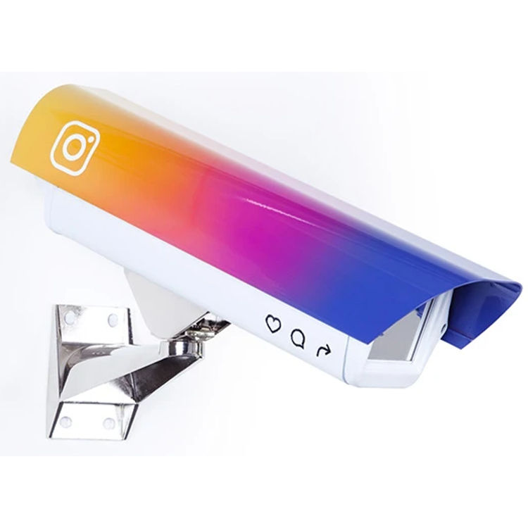 Chrome Instagram Social Security Camera by Fidia Falaschetti