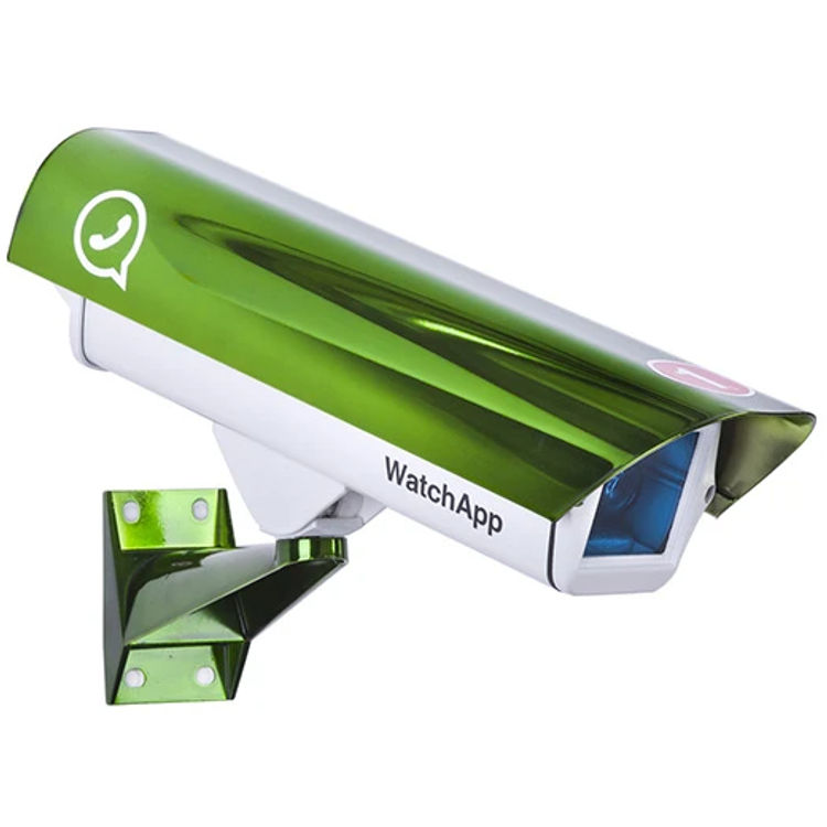 Chrome Whatsapp Social Security Camera by Fidia Falaschetti