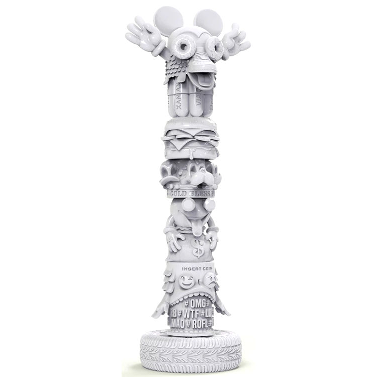 Glossy Light Grey 1492: The Totem by Fidia Falaschetti