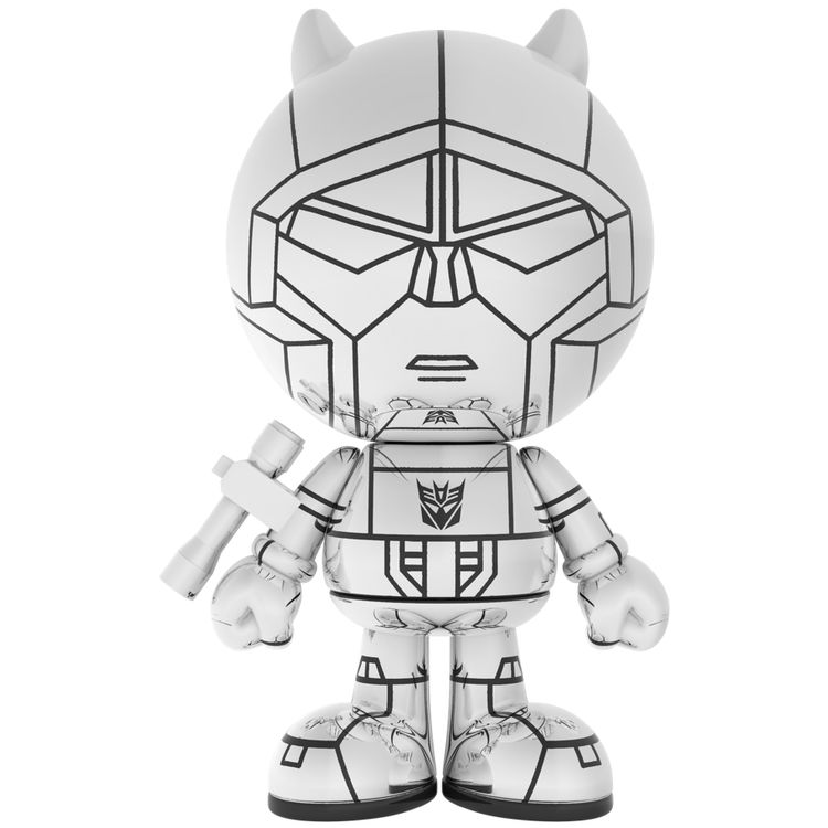 Silver Megatron Lil' Maxx Transformer by Mighty Jaxx