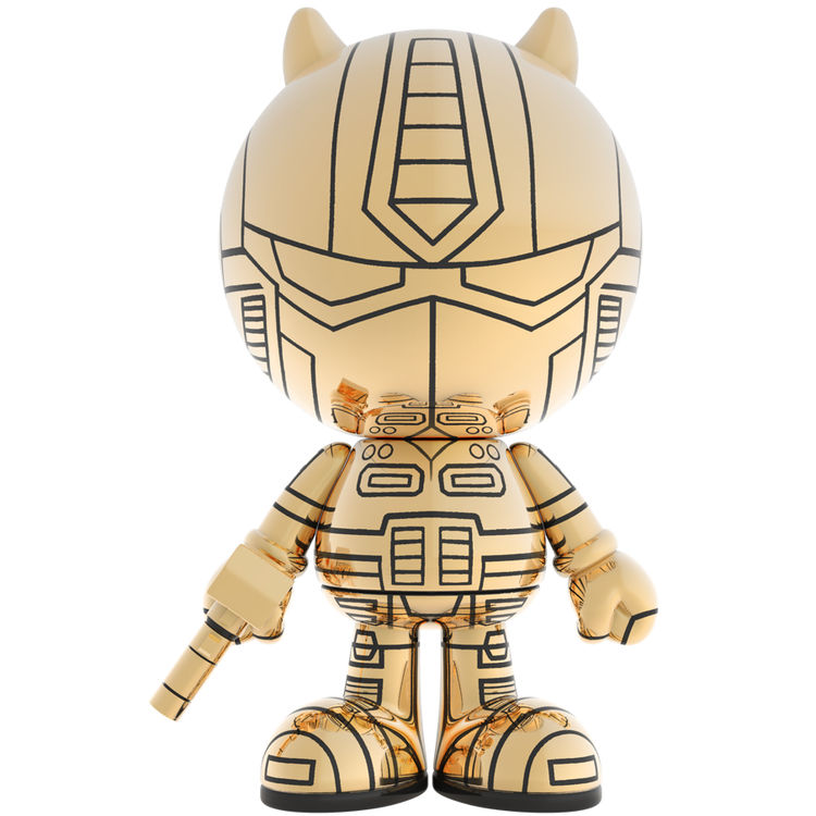 Gold Optimus Prime Lil' Maxx Transformer by Mighty Jaxx