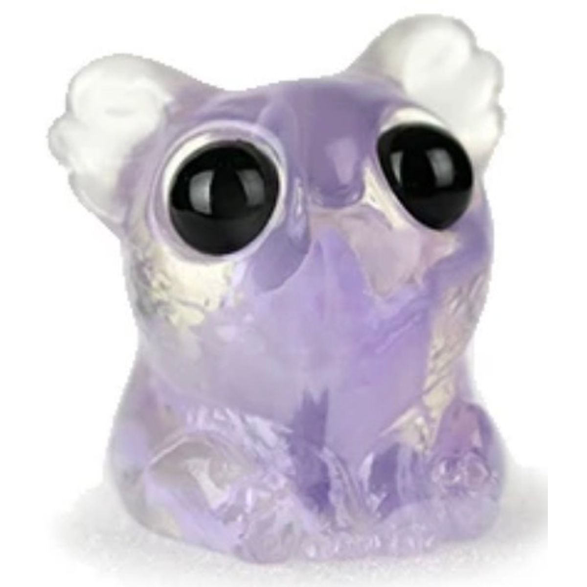 Clear Purple Swirl Carnival Glass Smidgen