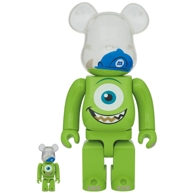 100% + 400% Mike : Monsters Inc. Bearbrick (Set) by Disney