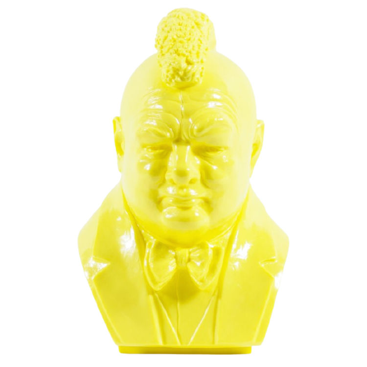 CHURCH-ILL, SNOOTINESS IN THE UK BUST (NEON YELLOW) by Selim Varol