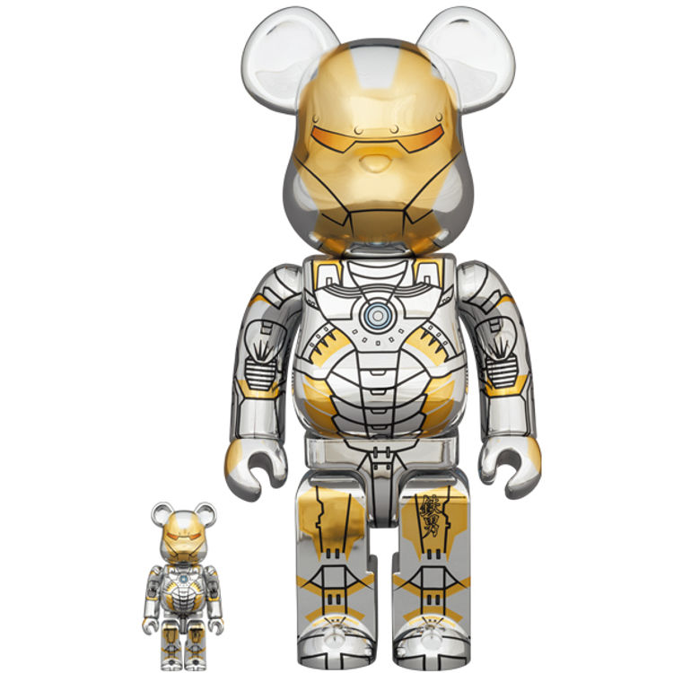 100% + 400% Ironman Bearbrick (Set) by Marvel
