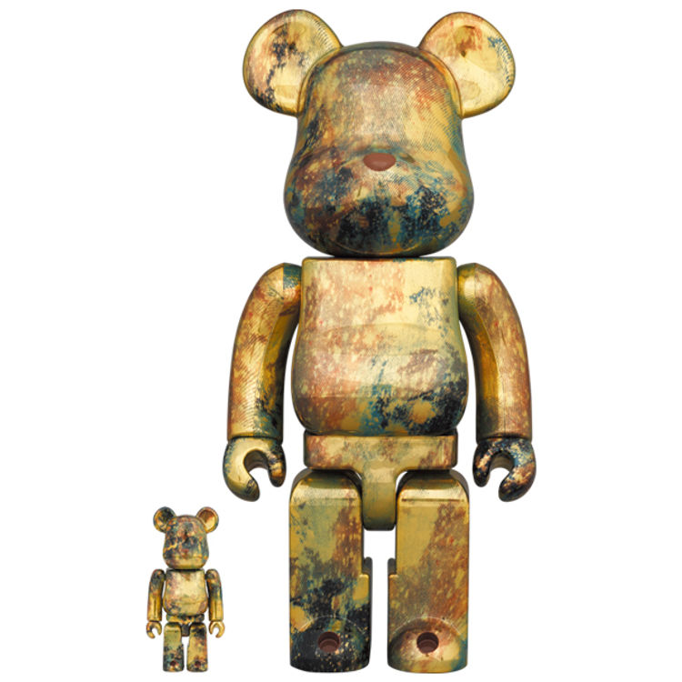 100% + 400% Pushead #5 Gold Bearbrick (Set) by Pushead (Brian Schroeder)