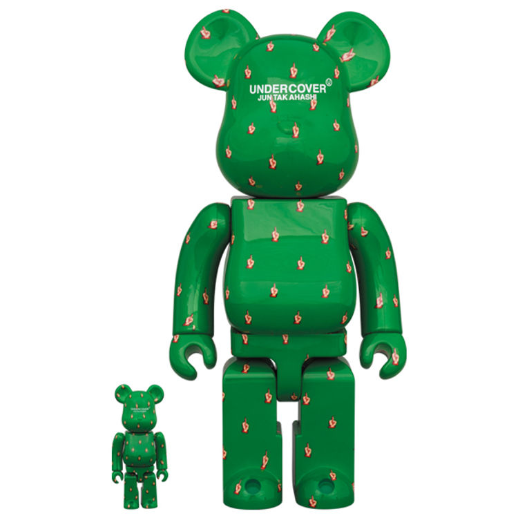 100% + 400% Fuck Finger Undercover Bearbrick (Set) by Undercover (Jun Takahashi)