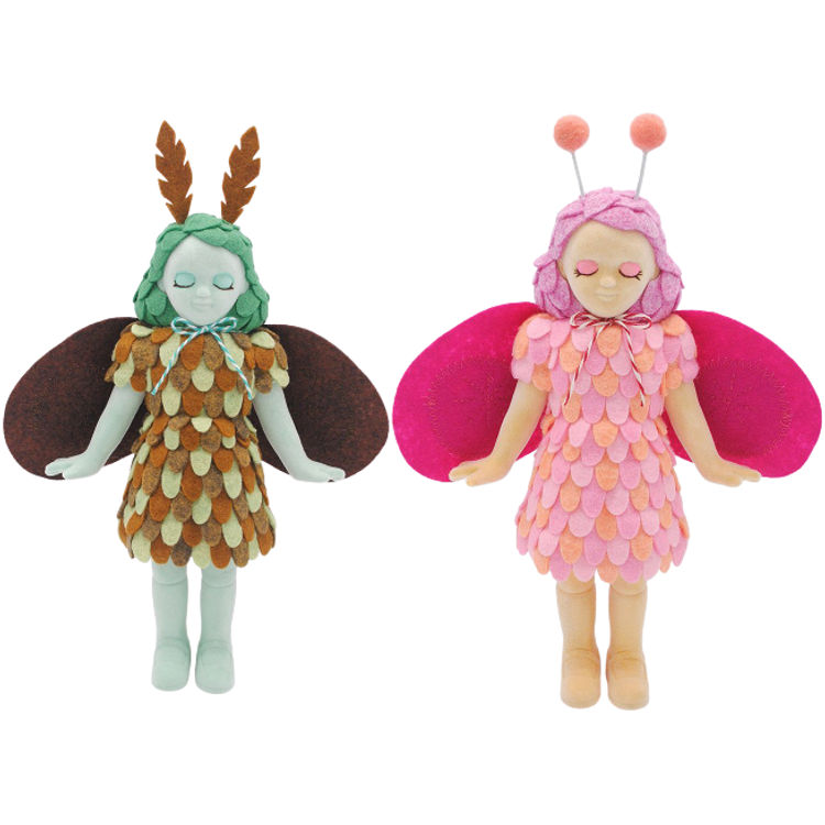 Moth Girl & Butterfly Girl by Horrible Adorables