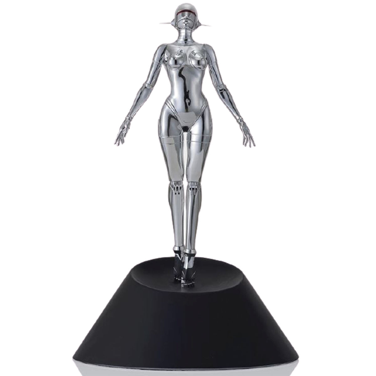 Silver Sexy Robot Floating