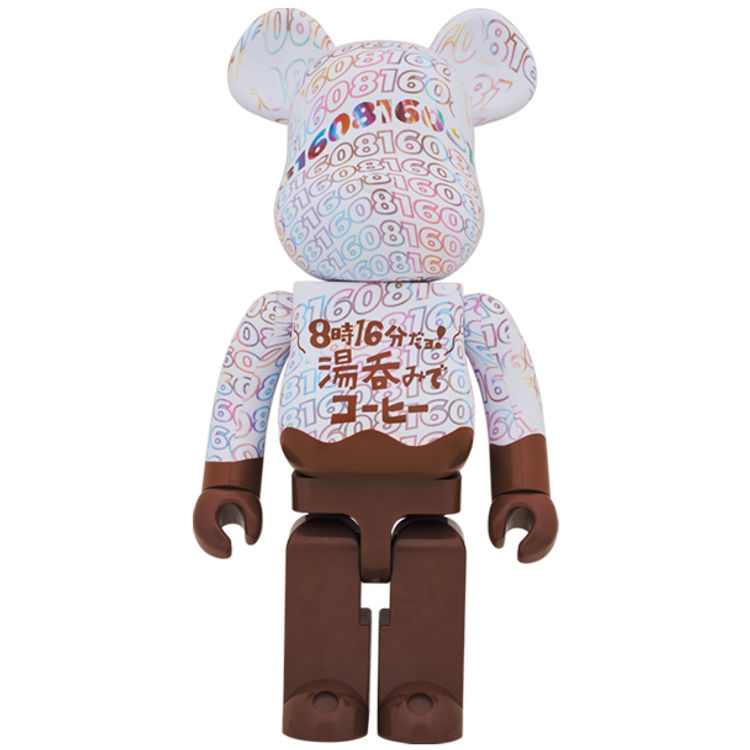 1000% 8時16分だヨ！ 湯呑みでコーヒ Bearbrick by Medicom