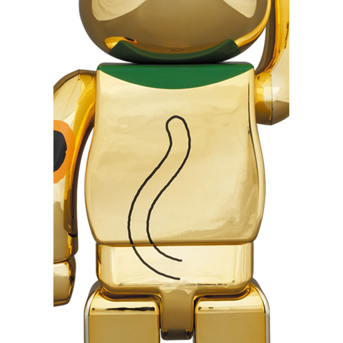 400% Maneki Neko Gold Fortune Gold Plating Be@rbrick