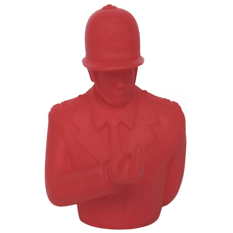 Rude Copper 4" - Red by Apologies to Banksy