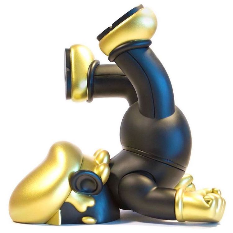 Black & Gold Super Crash Bro (Strange Cat Toys Exclusive) by Josh Divine