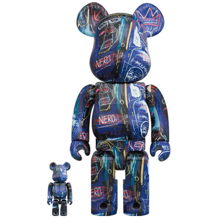 100% + 400% Jean-Michel Basquiat #7 Be@rbrick (Set) by Jean-Michel Basquiat