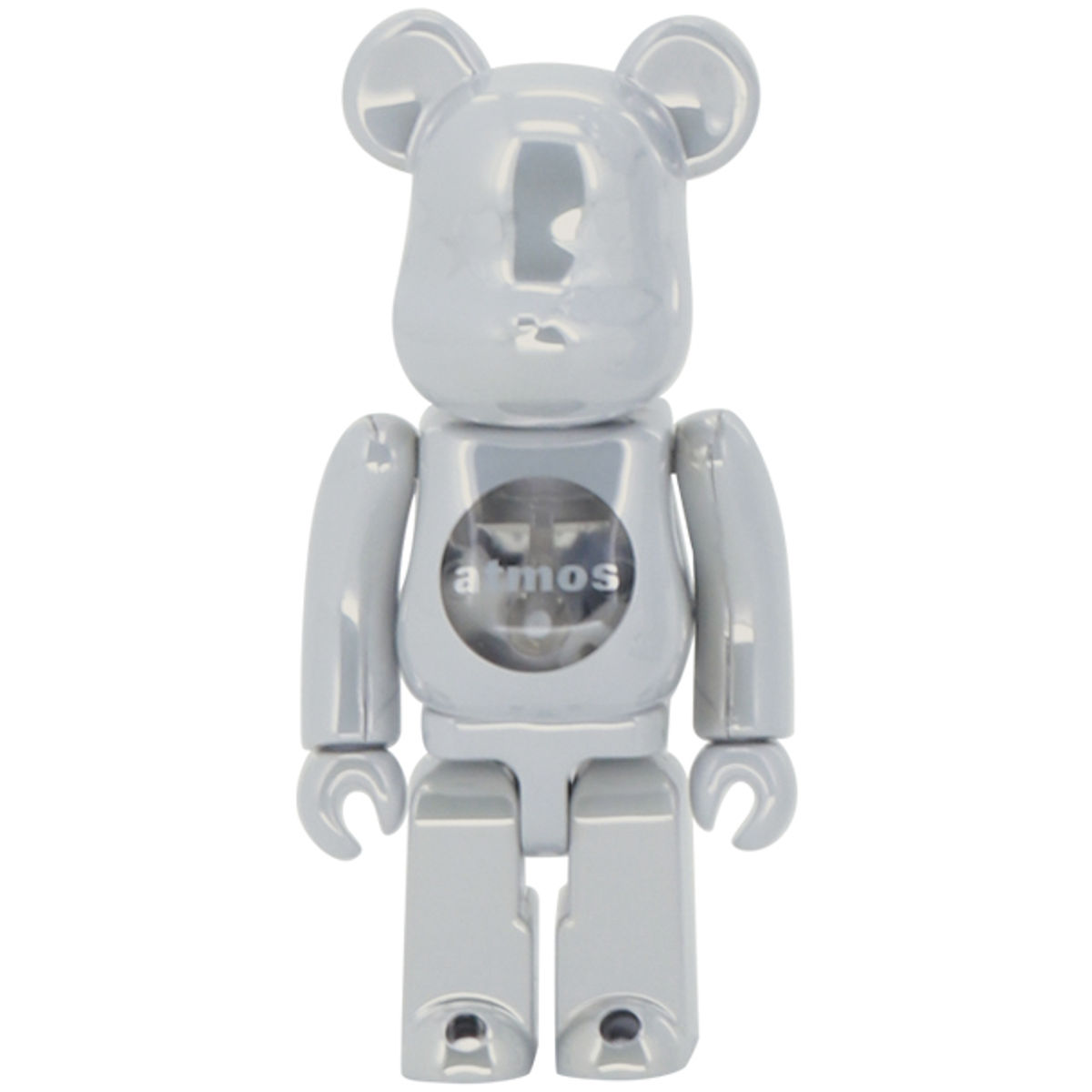 100% + 400% White Chrome Atmos Be@rbrick (Set)