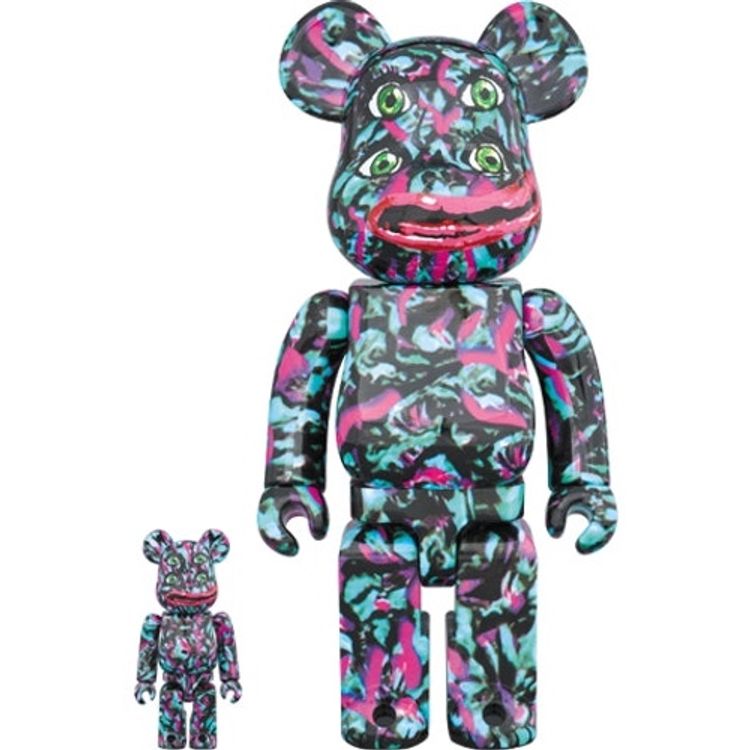 100% + 400%  NagNagNag Four Eye Be@rbrick (Set) by NagNagNag (Shigeru Arai)