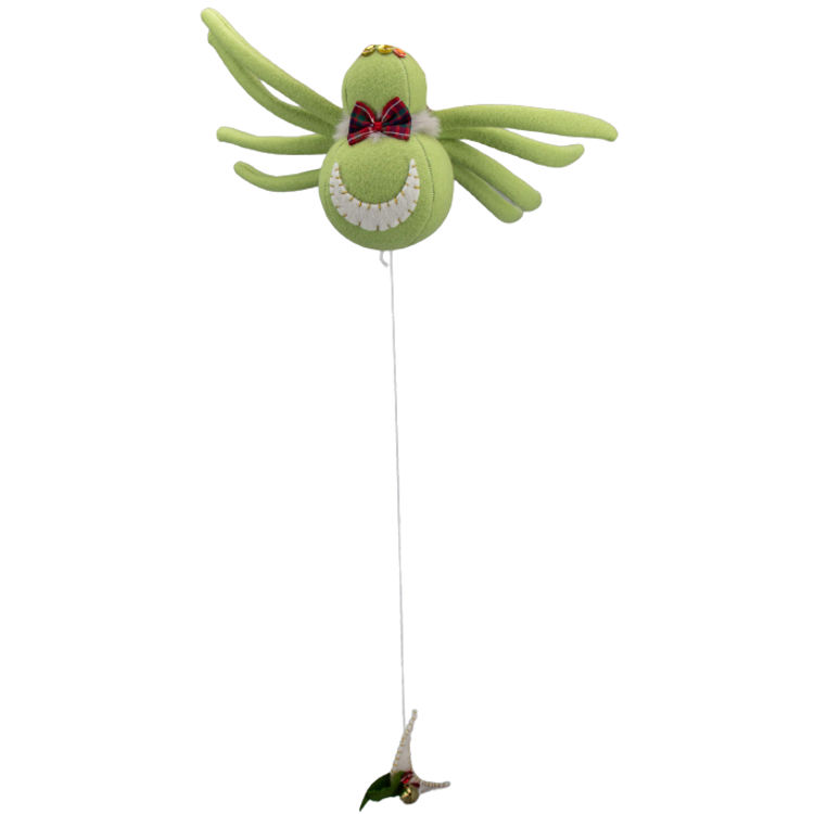 Green Wall Hanging Spider by Nightly Made (Megan Mahfoud)