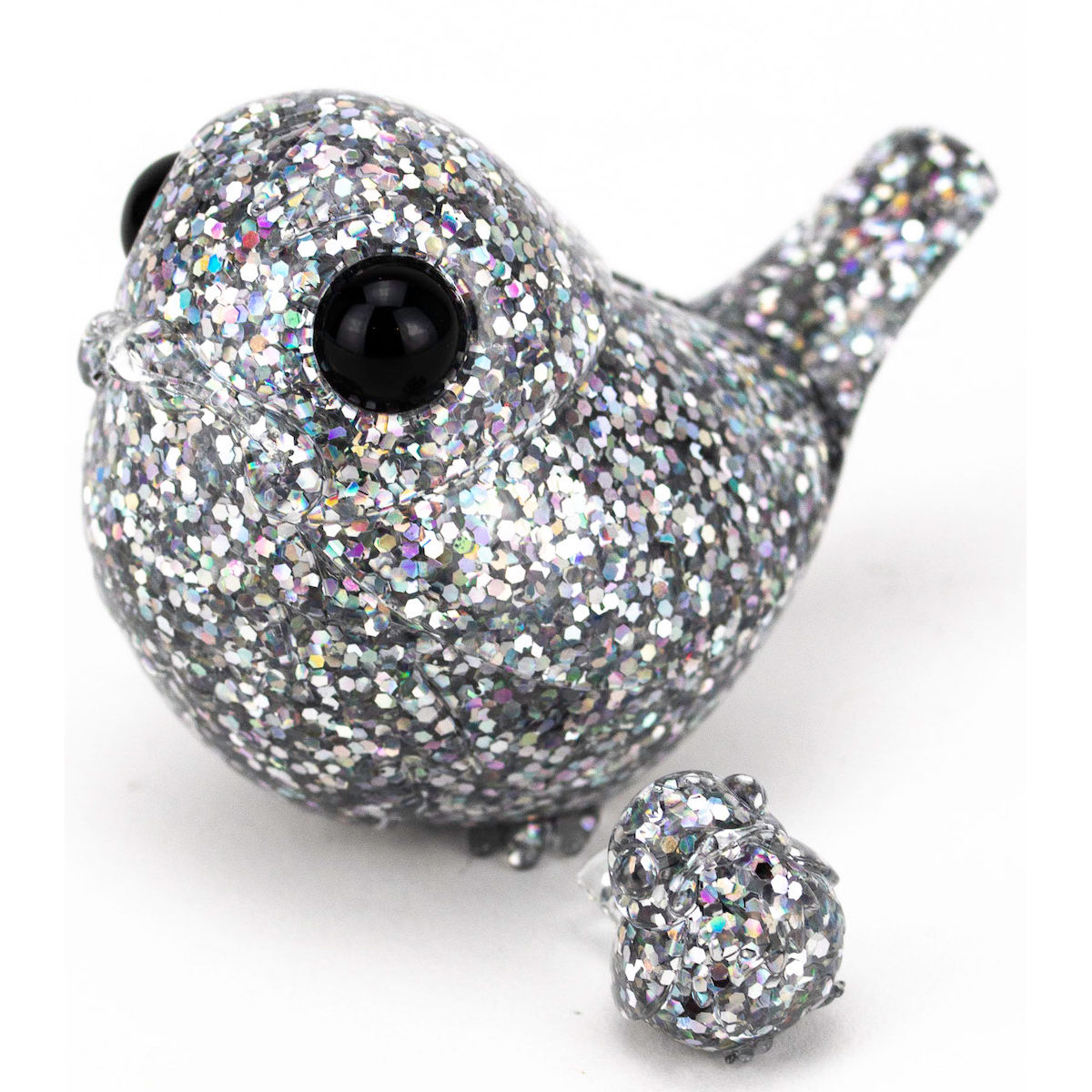 Mirror Bauble Young Robin (Set)