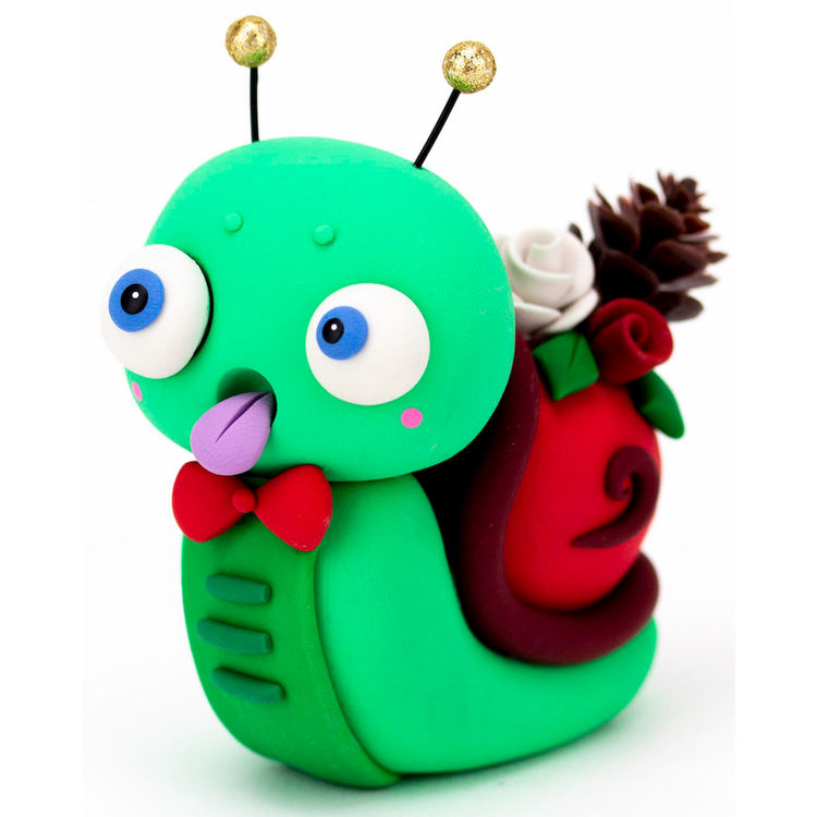 Green Winter Lazyland Snail by Little Lazies (Leah Williams)