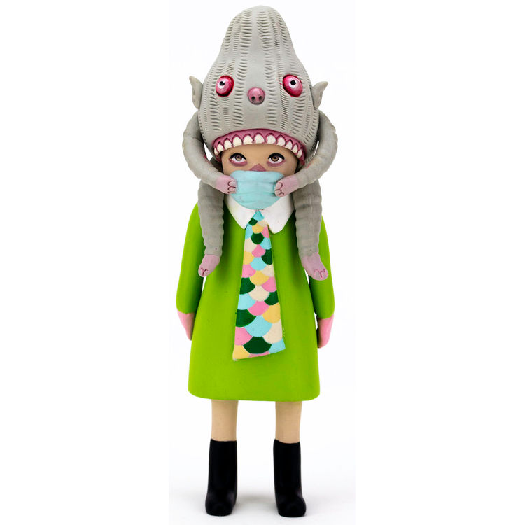 Green Dress Masked Kiddo by Doubleparlour