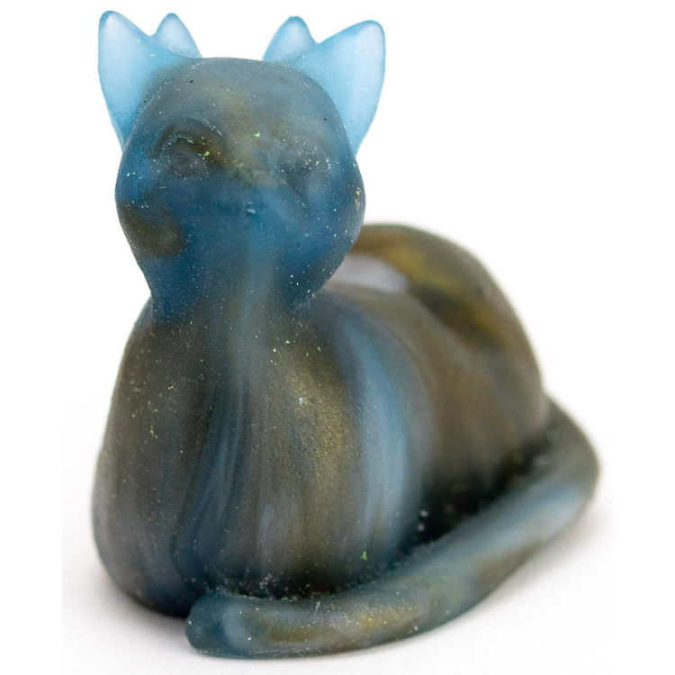 Kindness Cat (Mixed Greens colorway) by Seed Arts