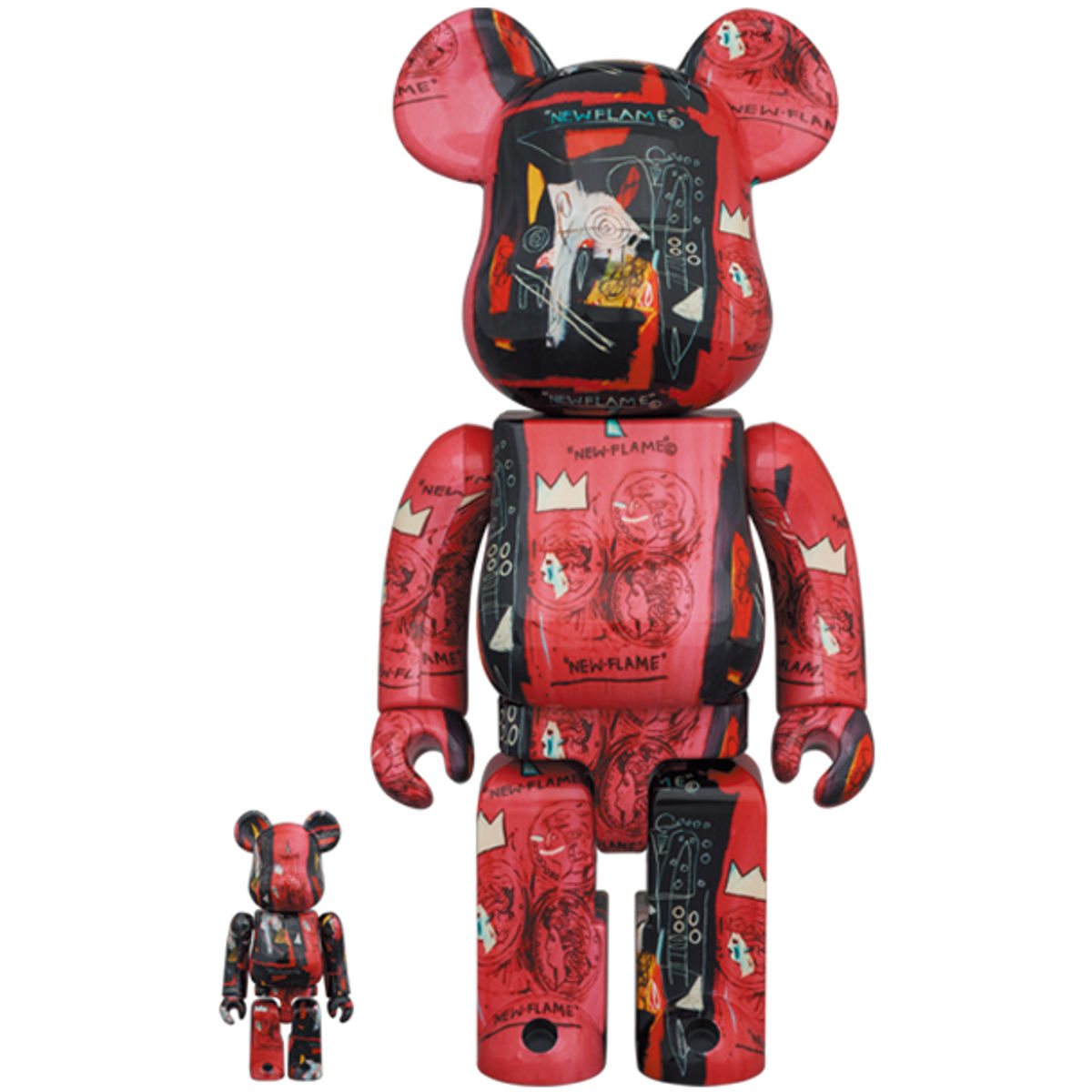 100% + 400% Jean-Michel Basquiat #7 Be@rbrick (Set)