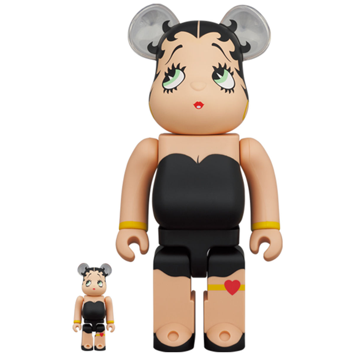 100% + 400% Black Betty Boop Bearbrick (Set)