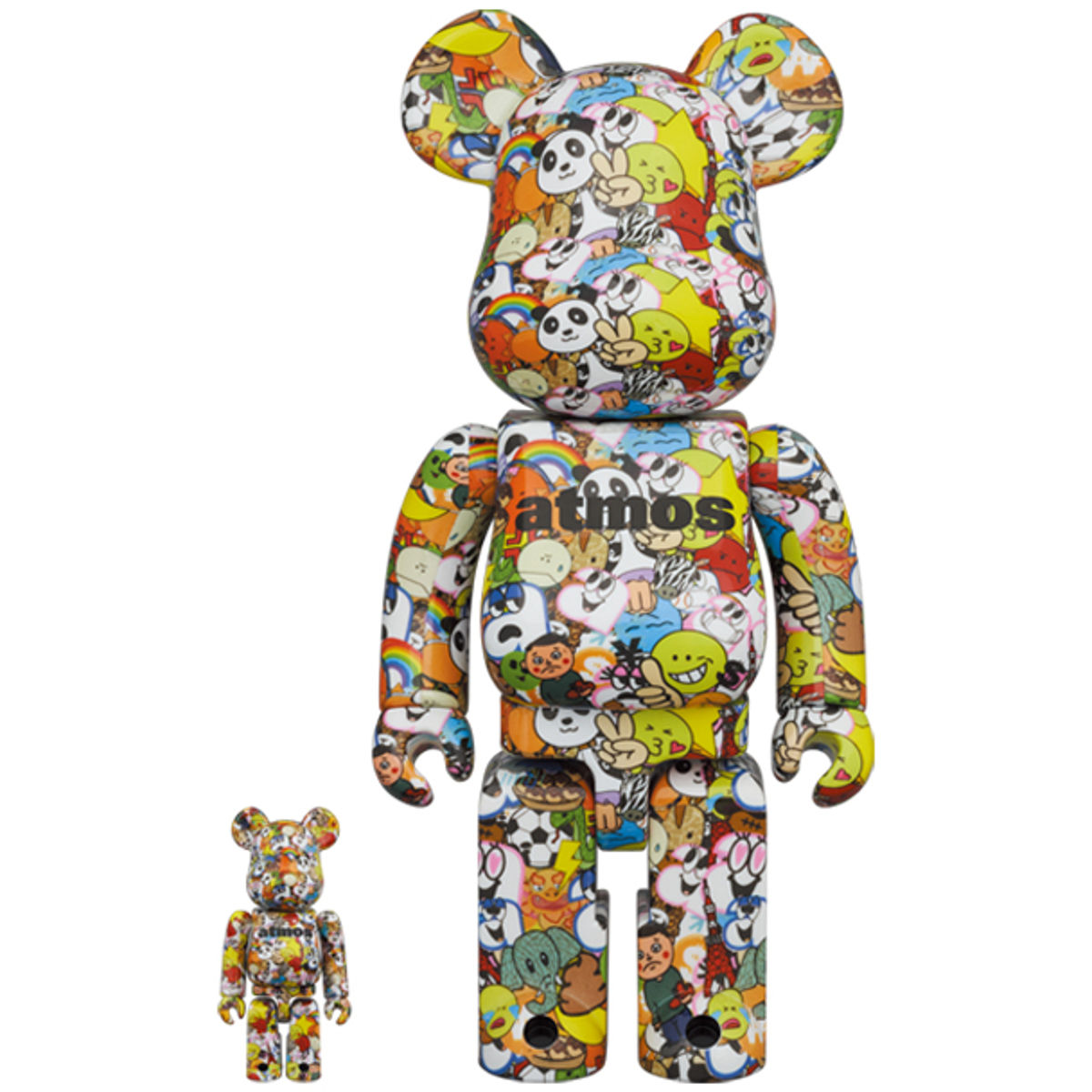 100% + 400% Emoji Atmos Bearbrick (Set)