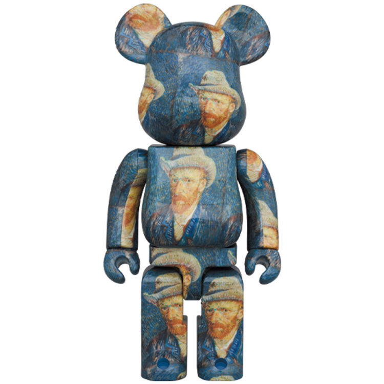 1000% Self-Portrait with Grey Felt Hat Be@rbrick by Vincent Van Gogh