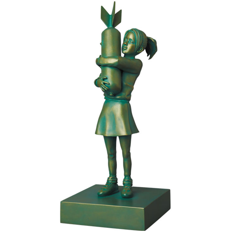 Bronze Statue Bomb Hugger by Banksy (Brandalised)