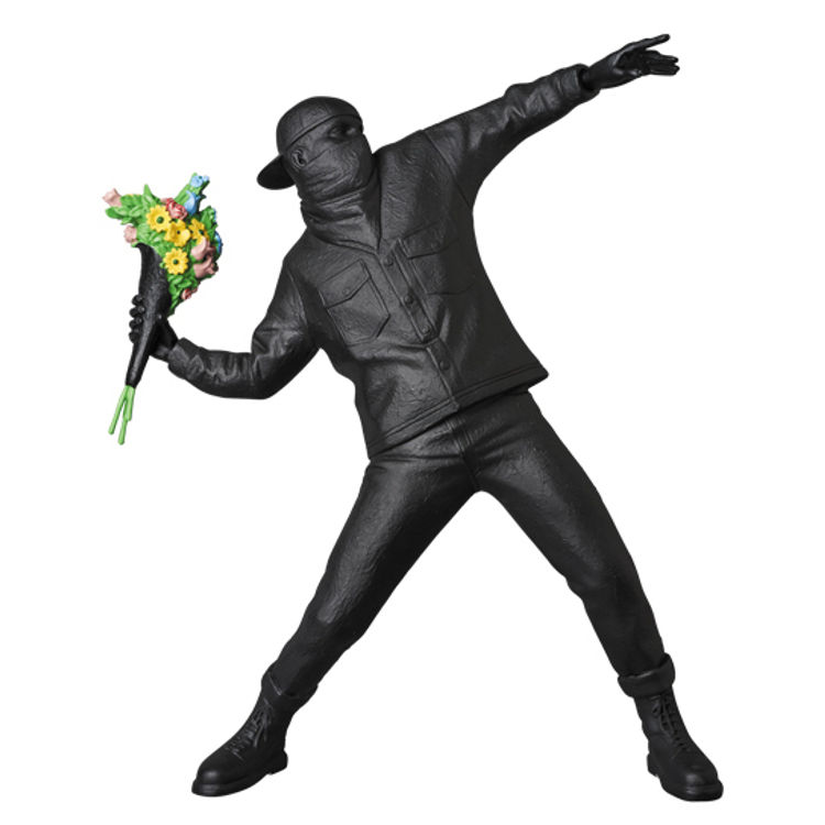 Black Gesso Flower Bomber by Banksy (Brandalised)