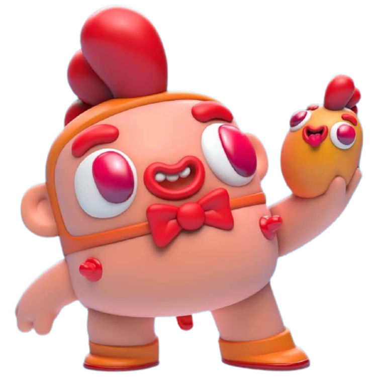 Mr Chicken & Little Cabesa by Zinkete