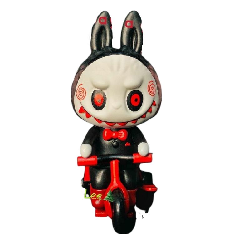 Black Tricycle Labubu Custom by Wood Lee